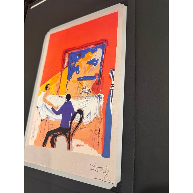 Salvador Dalí "The Physician" (El Médico) Tobo Arte .925 Silver Serigraph Plaque Custom Gallery Framed For Sale - Image 11 of 12