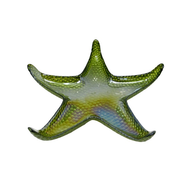 Mid-Century Modern Turkish Iridescent Glass Starfish Bowls - Set of 4 For Sale - Image 3 of 6