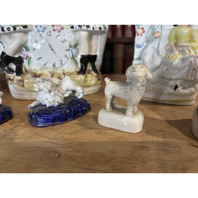 Ceramic English Staffordshire Dogs, Set of 8 For Sale - Image 7 of 8
