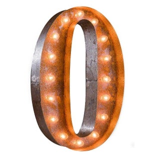 Number 0 Marquee Light For Sale