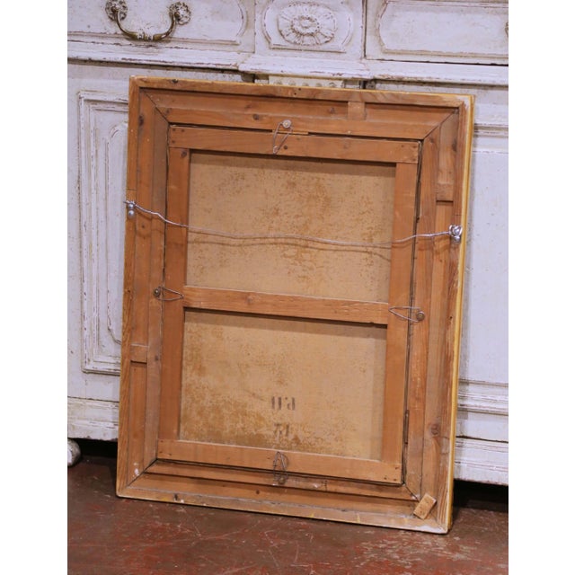 19th Century French Floral Still Life Oil on Canvas Painting in Gilt Frame For Sale - Image 9 of 9