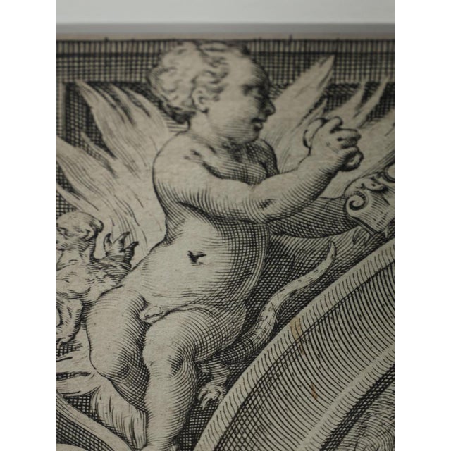 Paper Jan Pietersz Saenredam, Nude Venus & Cupid, 17th Century, Engraving, Framed For Sale - Image 7 of 18