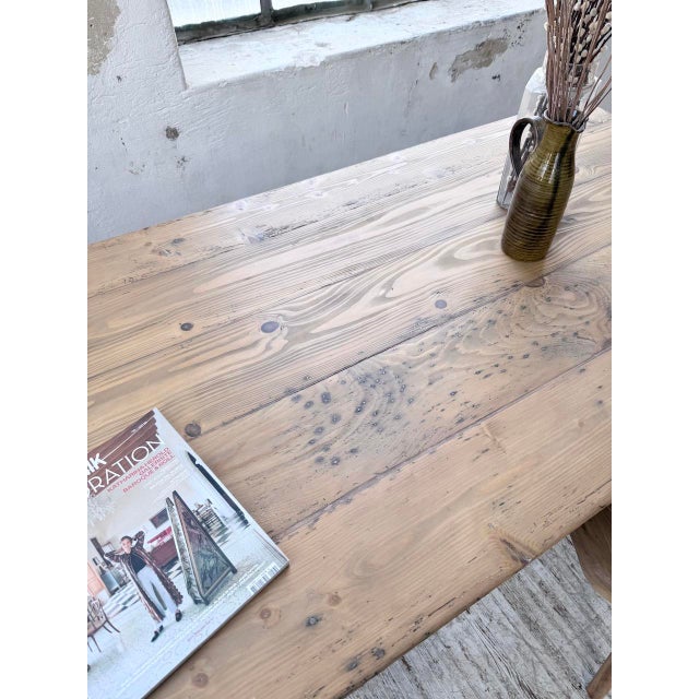 Vintage Farmhouse Table in Pine, 1950s For Sale - Image 17 of 18