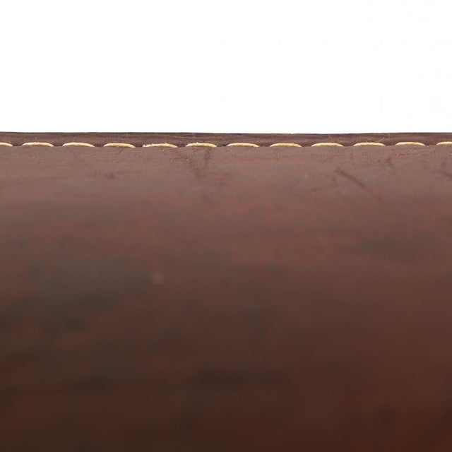 Set of Vintage Brutalist Chairs in Hideleather and Wood For Sale - Image 9 of 18