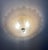 Elegant vintage Italian flush mount ceiling light, made in Italy circa 1960s, featuring a single large hand-blown clear...