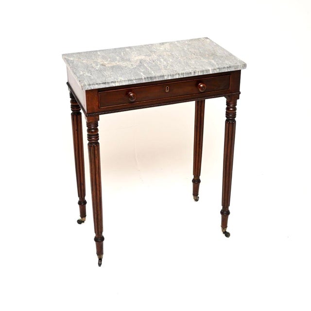 Antique Regency Period Marble Top Side Table, 1815 For Sale - Image 11 of 11