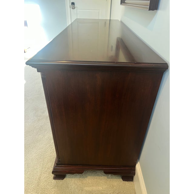 Henkel Harris Henkel Harris 124 Triple Dresser With H-8 Mirror in #29 Classic Henkel Mahogany For Sale - Image 4 of 5