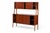 Mid 20th Century Atomic Double Tiered High Sideboard in Teak For Sale - Image 4 of 5