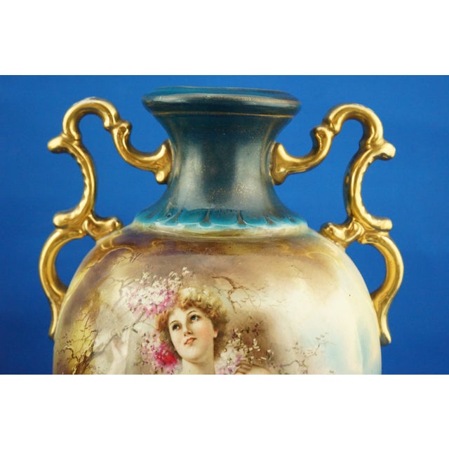 Antique English Ceramic Vases by Barbe for Royal Worcester, 1800s, Set of 2 For Sale - Image 13 of 18