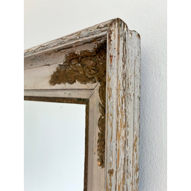 French Antique Napoleon III Giltwood French Wall Mirror, 19th Century For Sale - Image 3 of 9