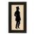 James in Top Hat Framed Paper Cut Silhouette in Black Wood Frame With Gold Trim For Sale