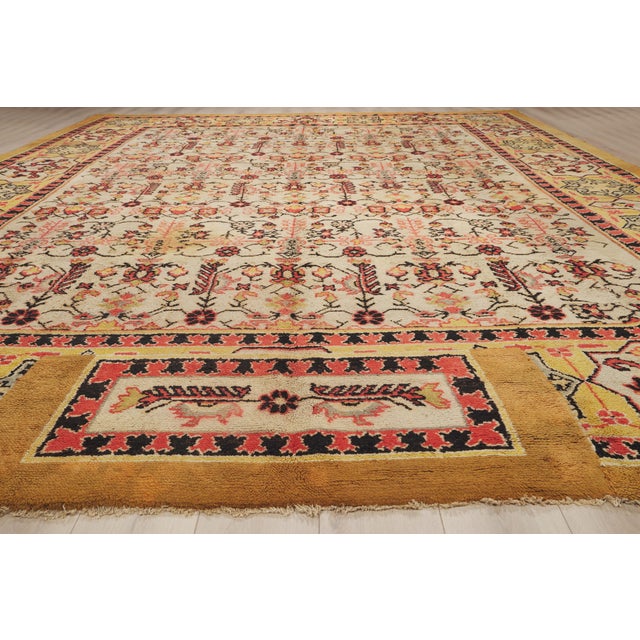 Antique Romanian Transylvanian Rug, 13'08 X 15'11 For Sale - Image 9 of 10