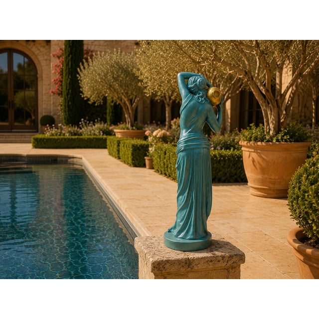 32-Inch Greco-Roman Style Garden Maiden Sculpture For Sale In Detroit - Image 6 of 6