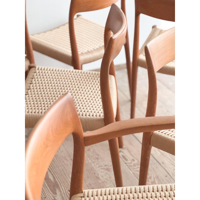 Mid-Century Danish Teak Dining Chairs #57 & 77 by Niels O. Møller, J. L. Moller, Set of 10 For Sale - Image 15 of 16