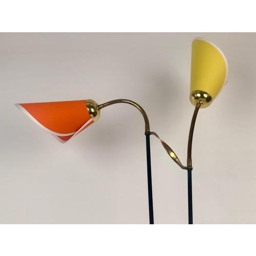 Mid-Century 2-Shade Floor Lamp, Italy, 1953 For Sale - Image 3 of 18