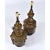 1970s Large Mid Century Bronze Color Brown Gold and Black Brutalist Lamps - a Pair For Sale - Image 6 of 9