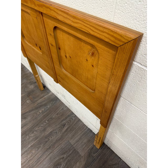 1970s Vintage Full or Queen Size Convertible 1970s Rustic Modern Headboard For Sale - Image 5 of 12