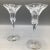 Rare vintage etched crystal candle holders by Mikasa. This pair is etched with shooting stars on the tulip style top with...