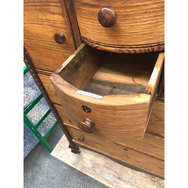 Traditional Oak Highboy Dresser Chairish