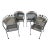 Russell Woodard Style Vintage Mid-Century Black Wrought Iron Mesh Barrel Back Patio Dining Chairs - Set of 4 (Woodard Style) For Sale