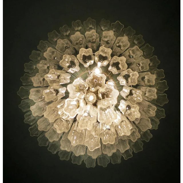 Murano Glass Chandelier in the style of Toni Zuccheri for Venini For Sale - Image 6 of 8