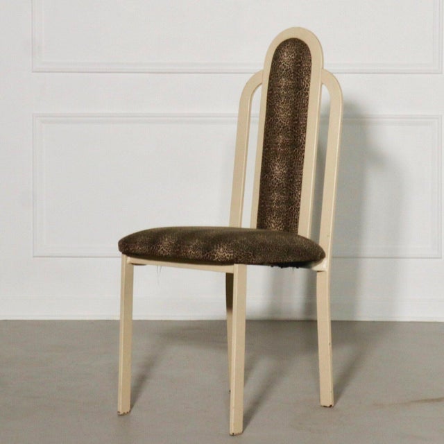 1990s Post Modern Art Deco Leopard Side Chairs - A Pair For Sale - Image 4 of 10