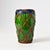 Early 20th century Japanese Awaji pottery vase. Made of green and blue glazed earthenware, hand-wrapped with cane.