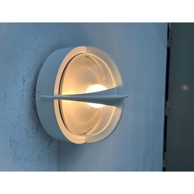 Mid-Century Modern Danish Pirat Mini White Outdoor Wall Lamp by Eva and Nils Koppel, Gert Edstrand for Nordisk Solar, 1960s For Sale - Image 11 of 18