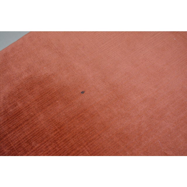 Vintage Mid Century Hickory Tavern / Lane Burnt Orange Upholstered Loveseat Sofa For Sale - Image 15 of 17