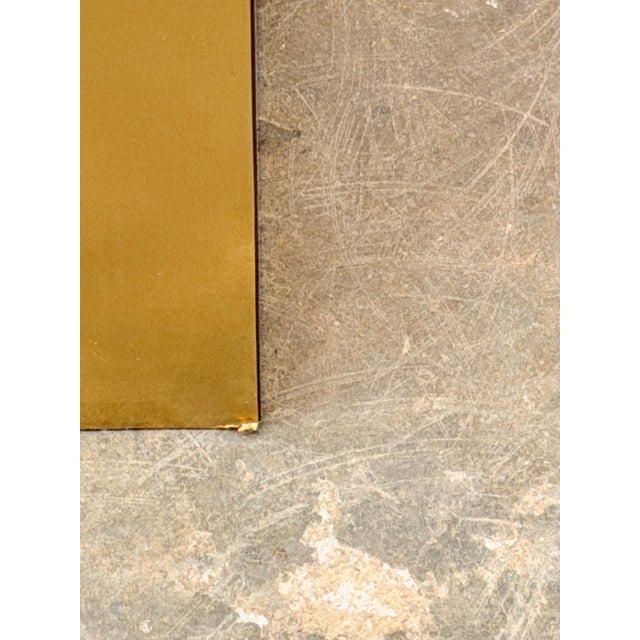 1970s Hollywood Regency Brushed Brass Pedestal Dining Table With Glass Top For Sale - Image 10 of 15