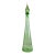 Mid-Century 24″ Italian Empoli Green Optic Art Glass Genie Bottle For Sale
