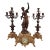 Fabulous French Bronze Trio Antique Clock and 2 Candelabras For Sale
