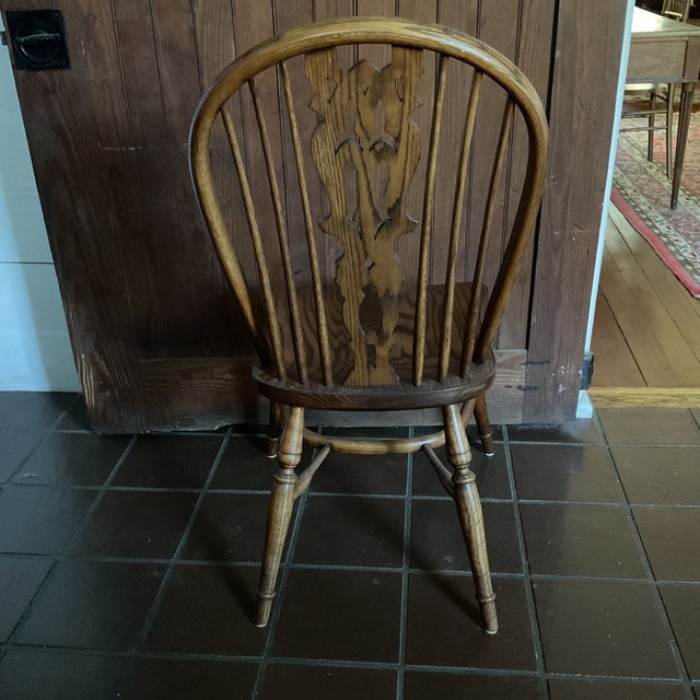 Wood Drdimes Wooden Windsor Style Side Chair For Sale - Image 7 of 12