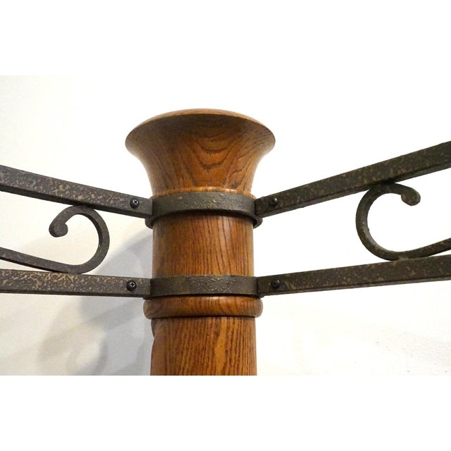 Late 20th Century Thomasville Furniture Renaissance Collection Solid Oak Adjustable King / Queen Size Canopy Bed 34511-475 For Sale - Image 5 of 18