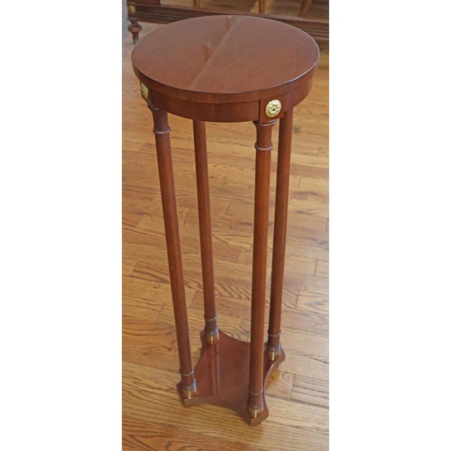 Baker Furniture Mahogany Regency Style Column Pedestal Table For Sale In New York - Image 6 of 12
