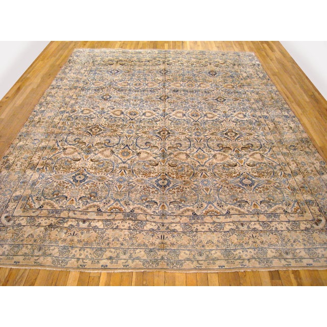 Persian Antique Persian Lavar Oriental Carpet, in Room Size, with a Repeating Design For Sale - Image 3 of 6
