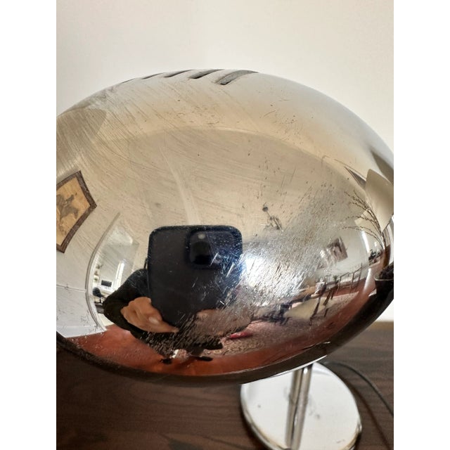 Metal French Mid-Century Chrome and Adjustable Plastic Arm Desk Lamp For Sale - Image 7 of 12