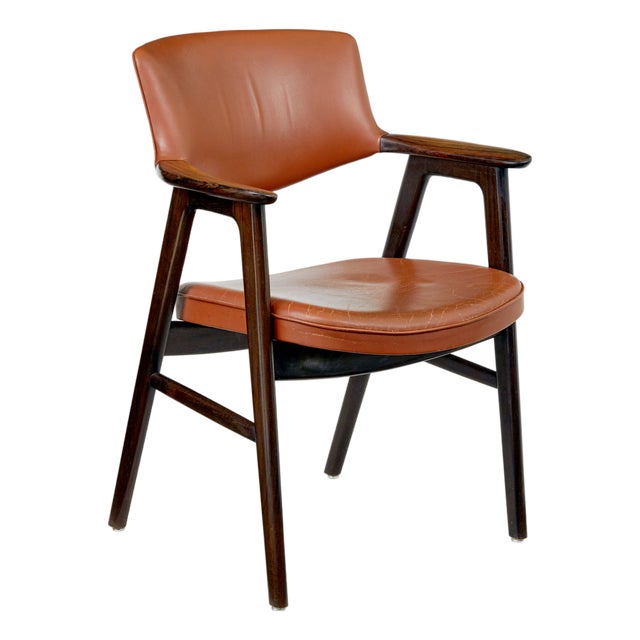Mid-Century Modern Scandinavian Leather Desk Chair, 1960 For Sale