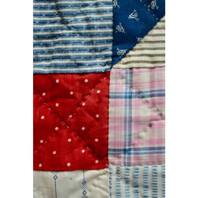 1910s ”Trip Around the World” Antique Quilt - For Sale - Image 10 of 16