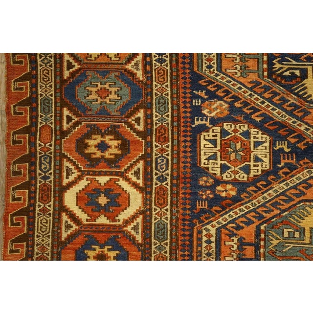 Asian 19th Century Caucasian Sumak Carpet For Sale - Image 3 of 11