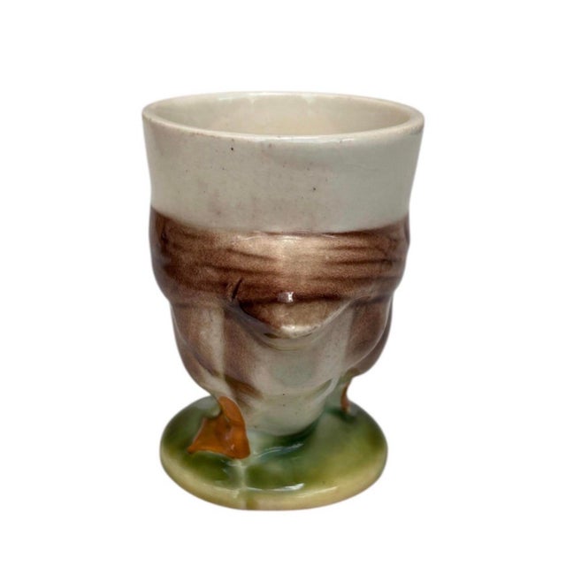 French Majolica Goose Egg Cup Sarreguemines Circa 1920 For Sale In Austin - Image 6 of 10