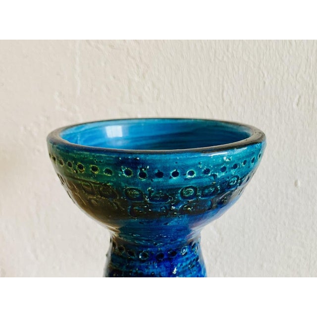 Bitossi Mid-Century Modern Rimini Blue Candleholder from Bitossi, 1950s For Sale - Image 4 of 17