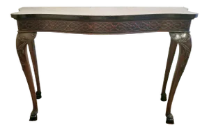 Early 20th Century Chinese Chippendale Style Hoof Feet Console Table