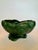Art Deco Vintage Art Deco Style Wavy Decorative Ceramic Bowl, Forest Green For Sale - Image 3 of 8