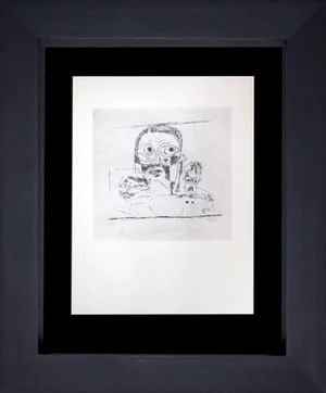 Abstract Paul Klee Lithograph Ltd Edition “Three Heads"