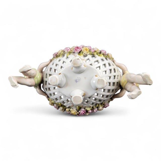 Cherub and Rose Centrepiece from C. G. Schierholz & Sohn, 1890s For Sale - Image 11 of 15