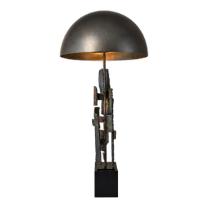 1960s Sculptural Brutalist Bronze Table Lamp by Richard Barr for Laurel