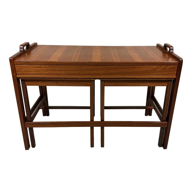 Skaraborgs Möbelindustri Teak Nesting Tables, Sweden, 1960s, Set of 3 For Sale