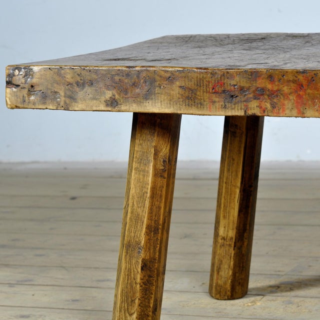Brown Oak Coffee Table, 1930s For Sale - Image 8 of 13