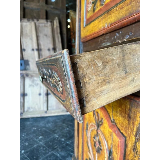 Burnt Orange Walnut Armoire - 17th Century Northern Italian Armoire A' 4 Portes For Sale - Image 8 of 13
